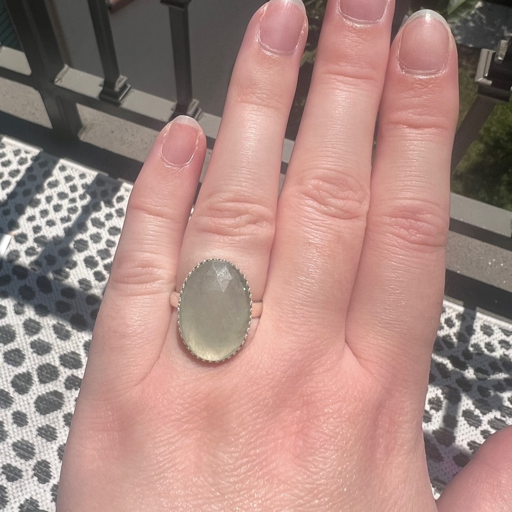 Natural Aquamarine - Sterling Silver Ring